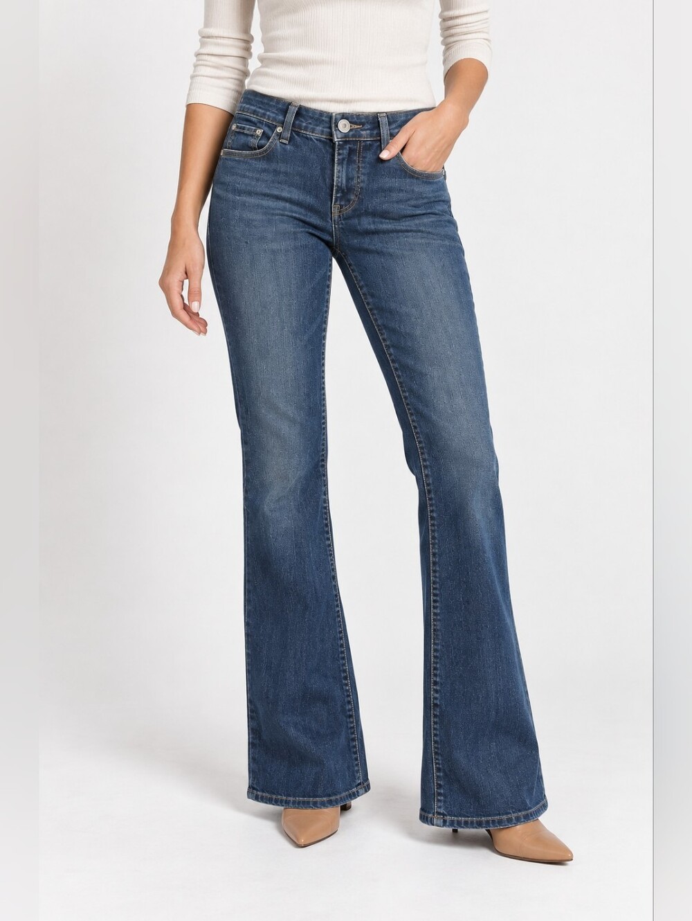 Banana Republic Urban Bootcut Jeans Women's Size 2 Medium Wash Blue Denim